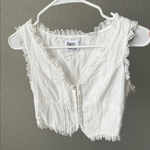Princess Polly White Lace Crop Top